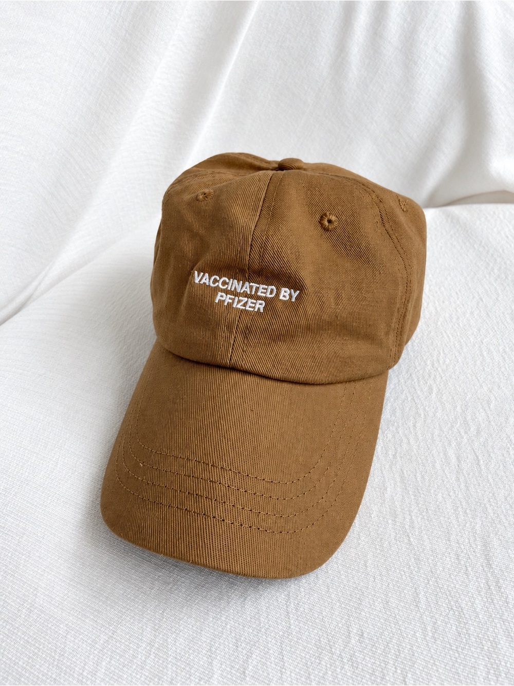 Cheeky Logo Text Brown Embroidered Baseball Cap